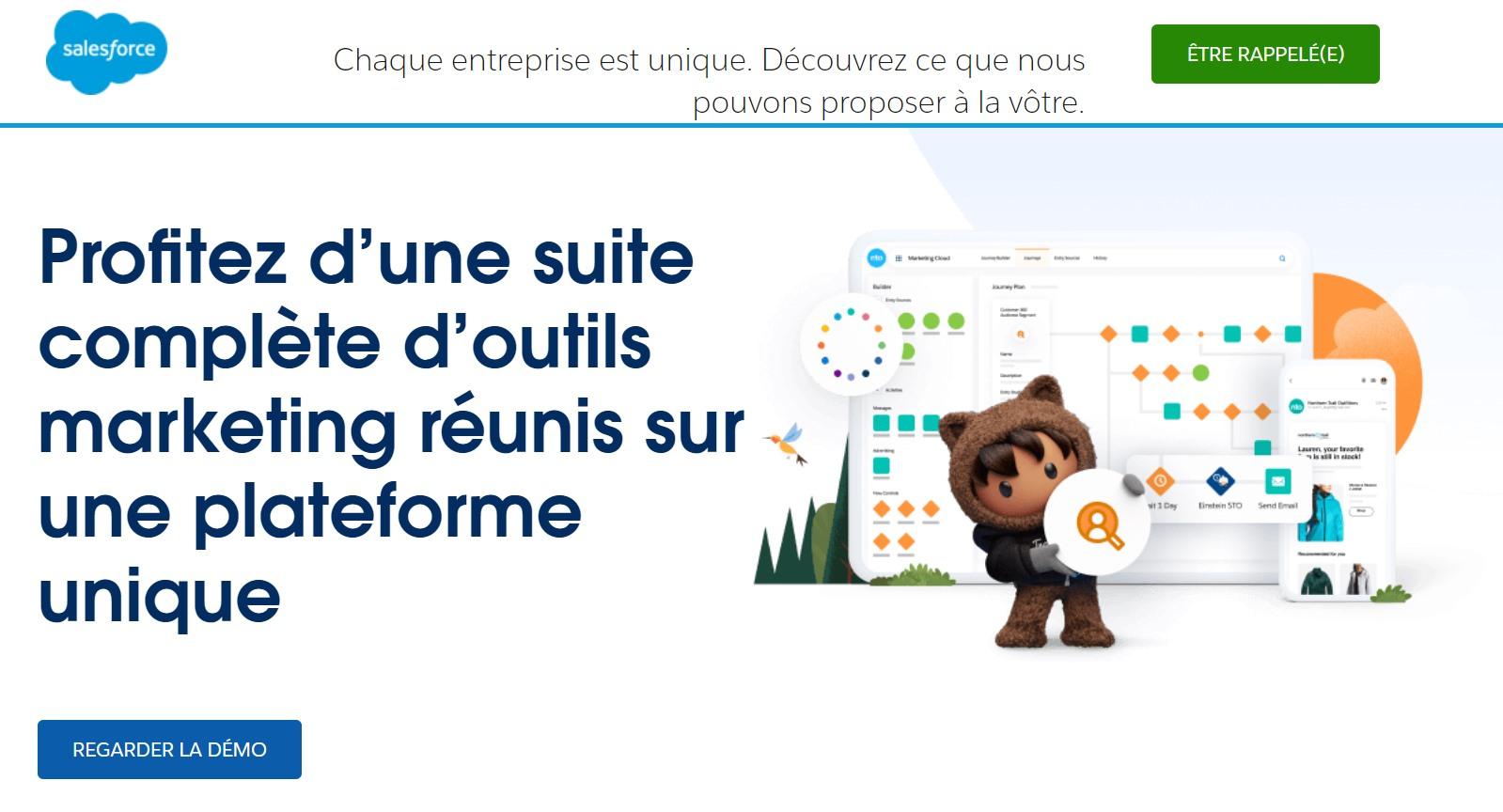 Exemple de landing page publicitaire