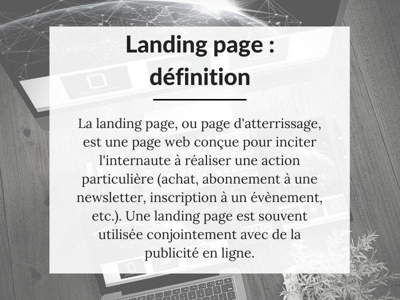 Définition de la landing page (page d'atterrissage)