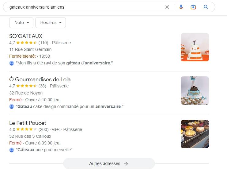 Avis Google et mots clés