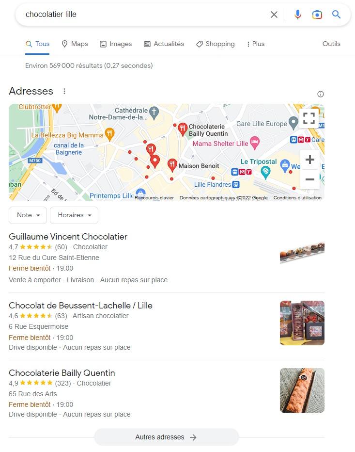 Avis Google et référencement local