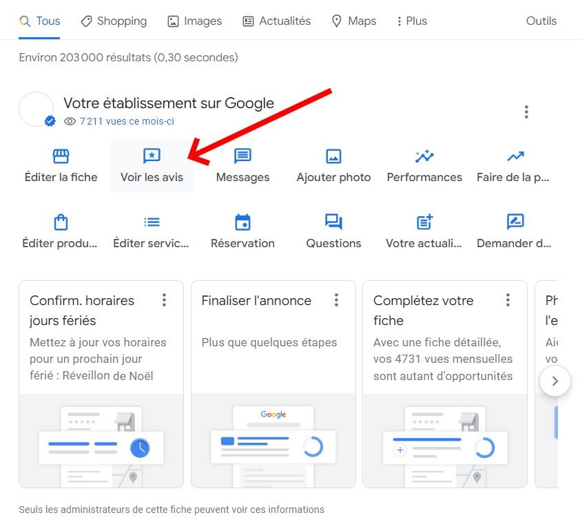 Voir les avis Google
