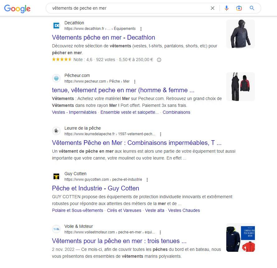 Arborescence d'un site de e-commerce. 