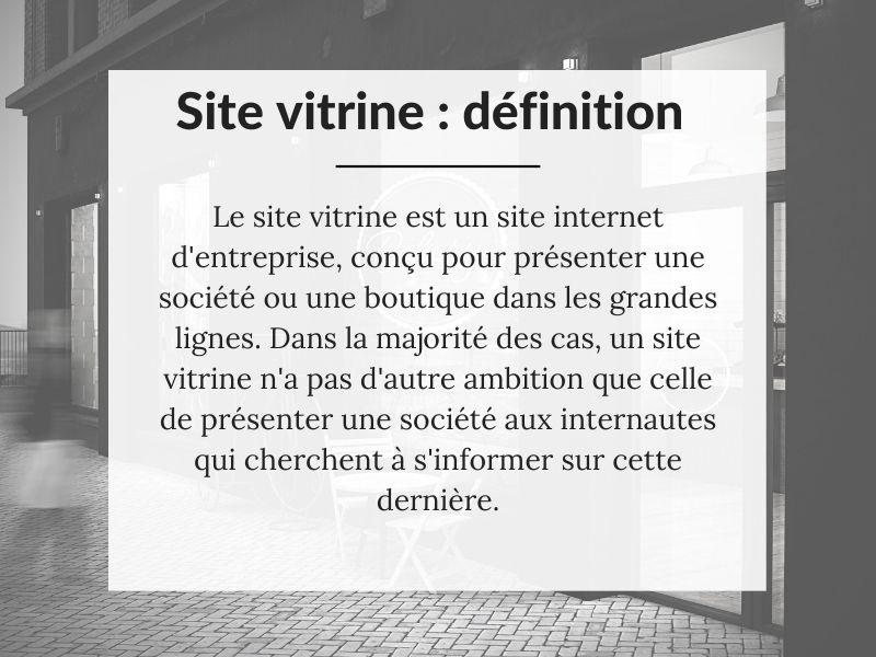 Définition d'un site vitrine