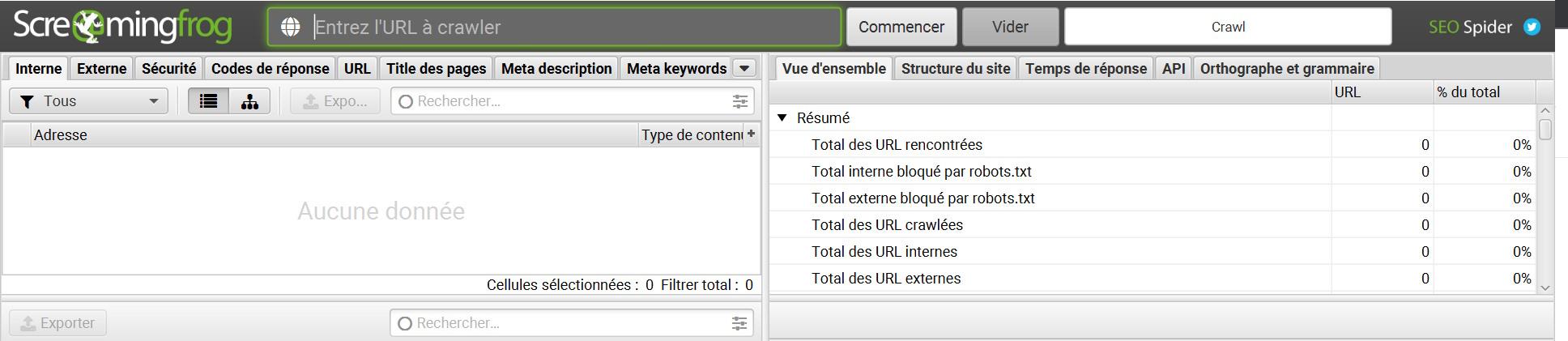 Analyse du maillage interne d'un site web