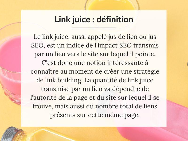 Définition du link juice