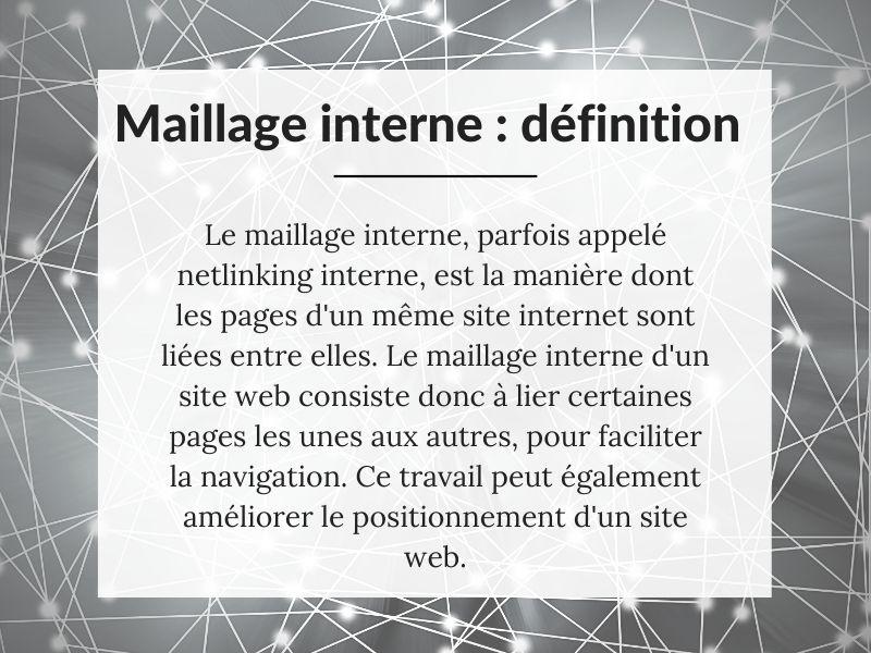 Définition du maillage interne en SEO