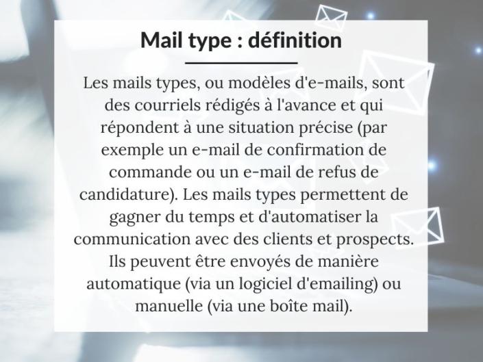 Mails types définition et utilisation