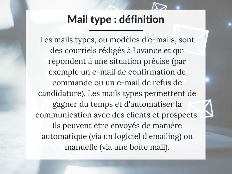 Que sont les mails types ?