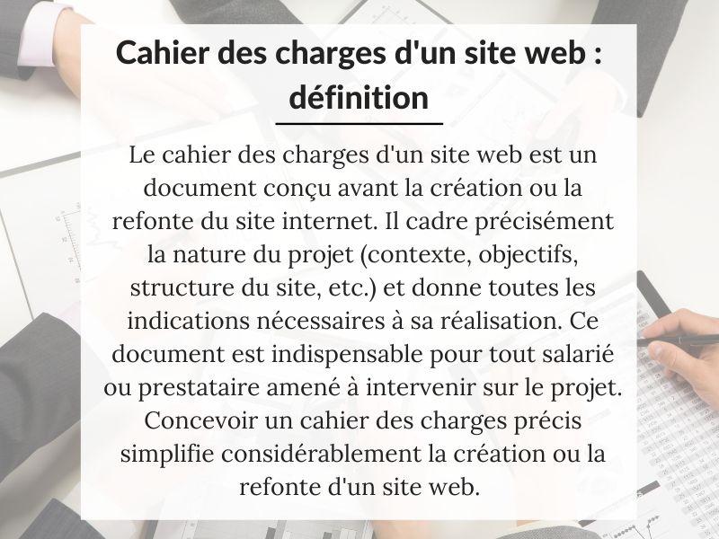 Cahier des charges d'un site internet : définition