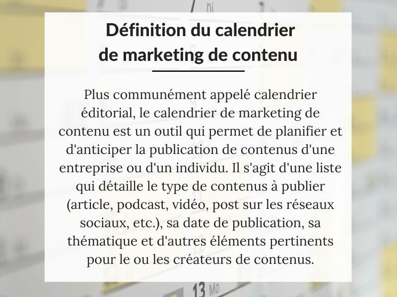 Qu'est-ce qu'un calendrier éditorial ?