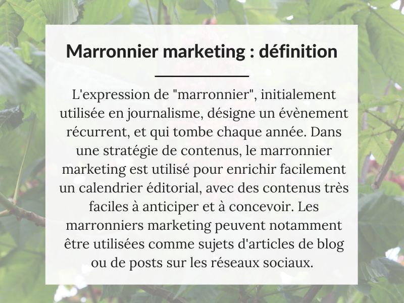 Définition du marronnier marketing