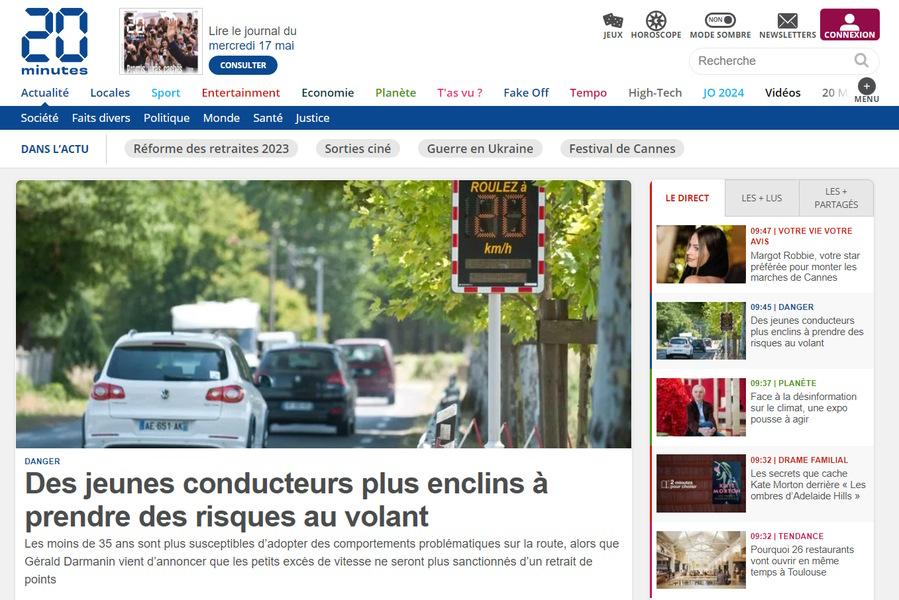 Exemple de site web média