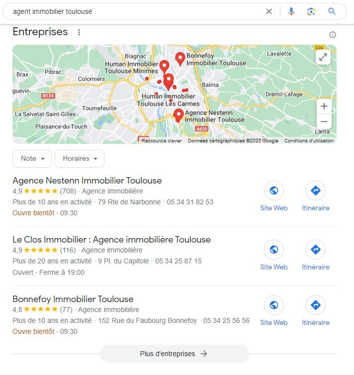 Avis et positionnement Google Business