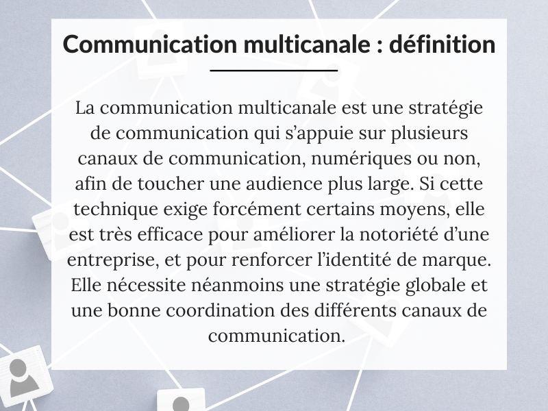 Définition communication multicanal