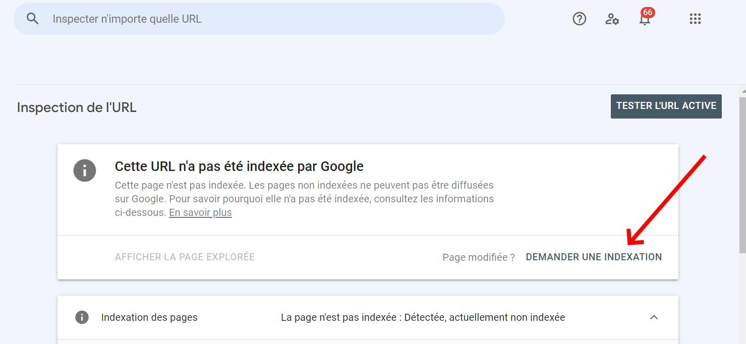 Indexation manuelle Google Search Console