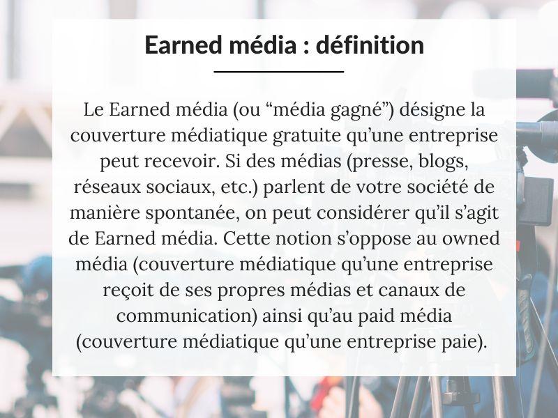 Earned média : définition et concept