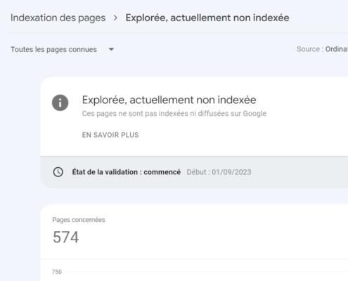 Page explorée actuellement non indexée : que faire ?