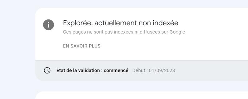 Page explorée actuellement non indexée : que faire ?