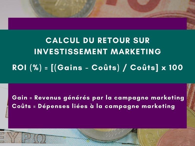 Calcul retour sur investissement marketing