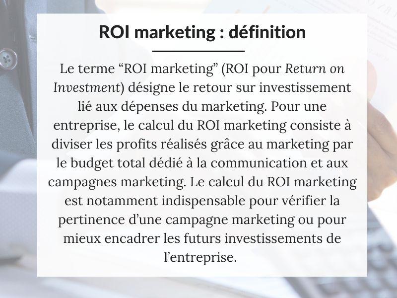 Retour sur investissement marketing : définition