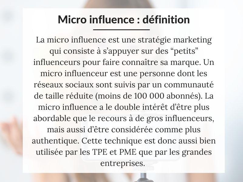 Définition de la micro influence