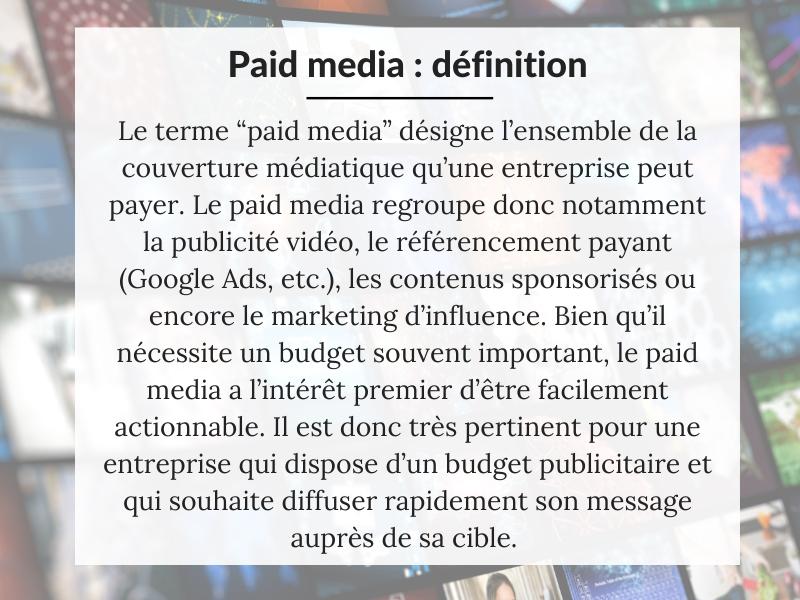 Définition du paid media