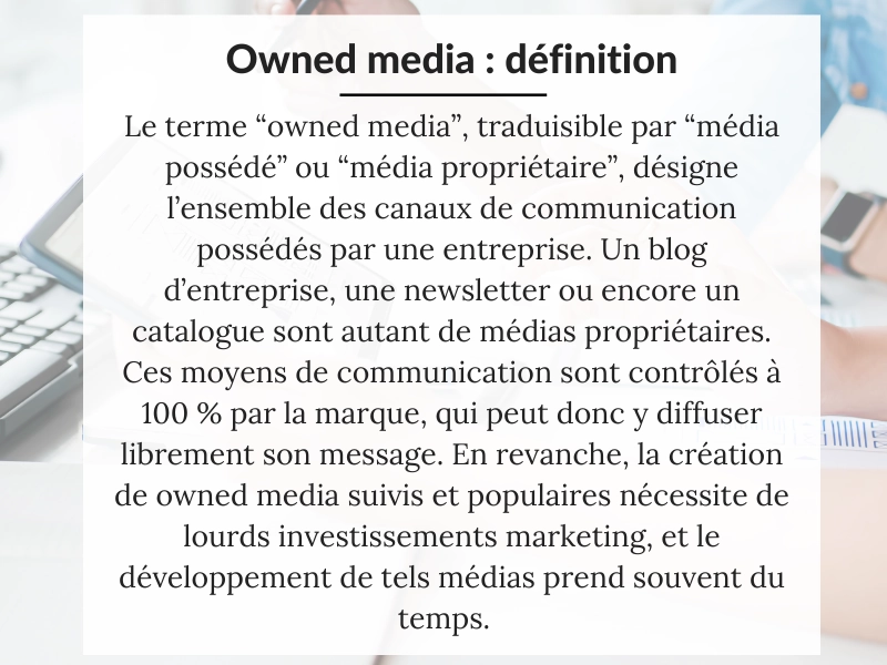 Définition du owned media