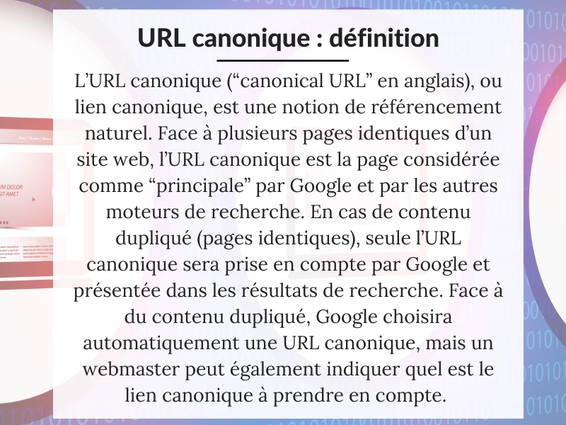 Définition URL canonique