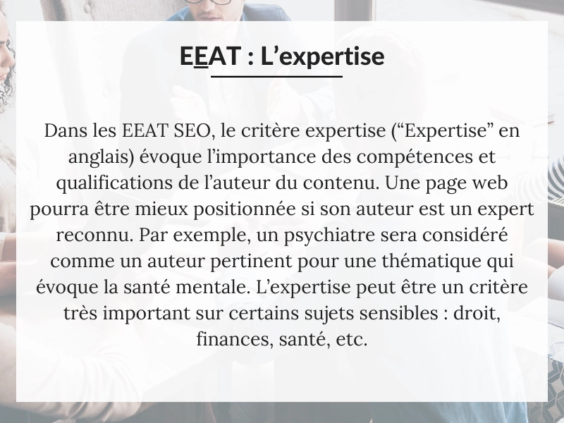 EEAT SEO : expertise