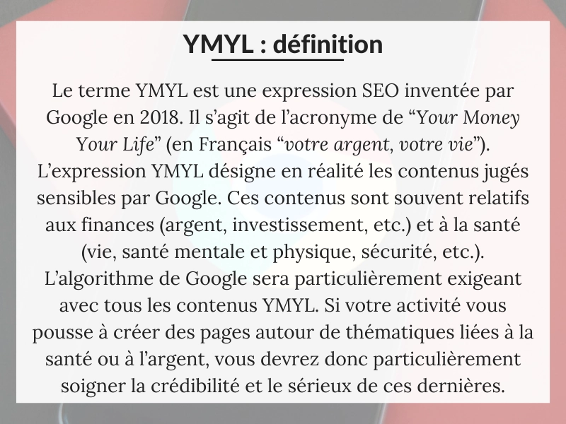 Définition YMYL en SEO